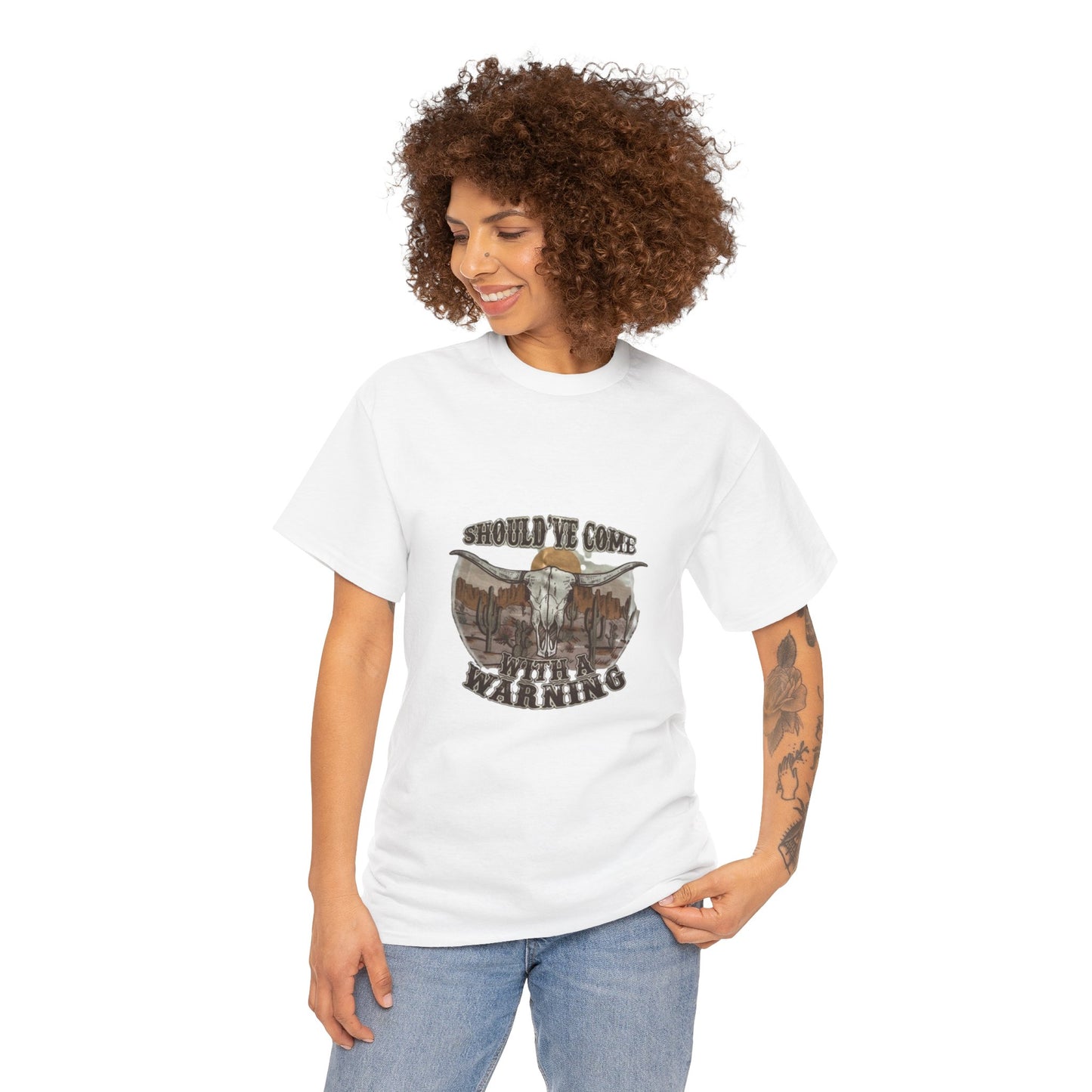 Should've Come with a Warning Women's Heavy Cotton T-Shirt