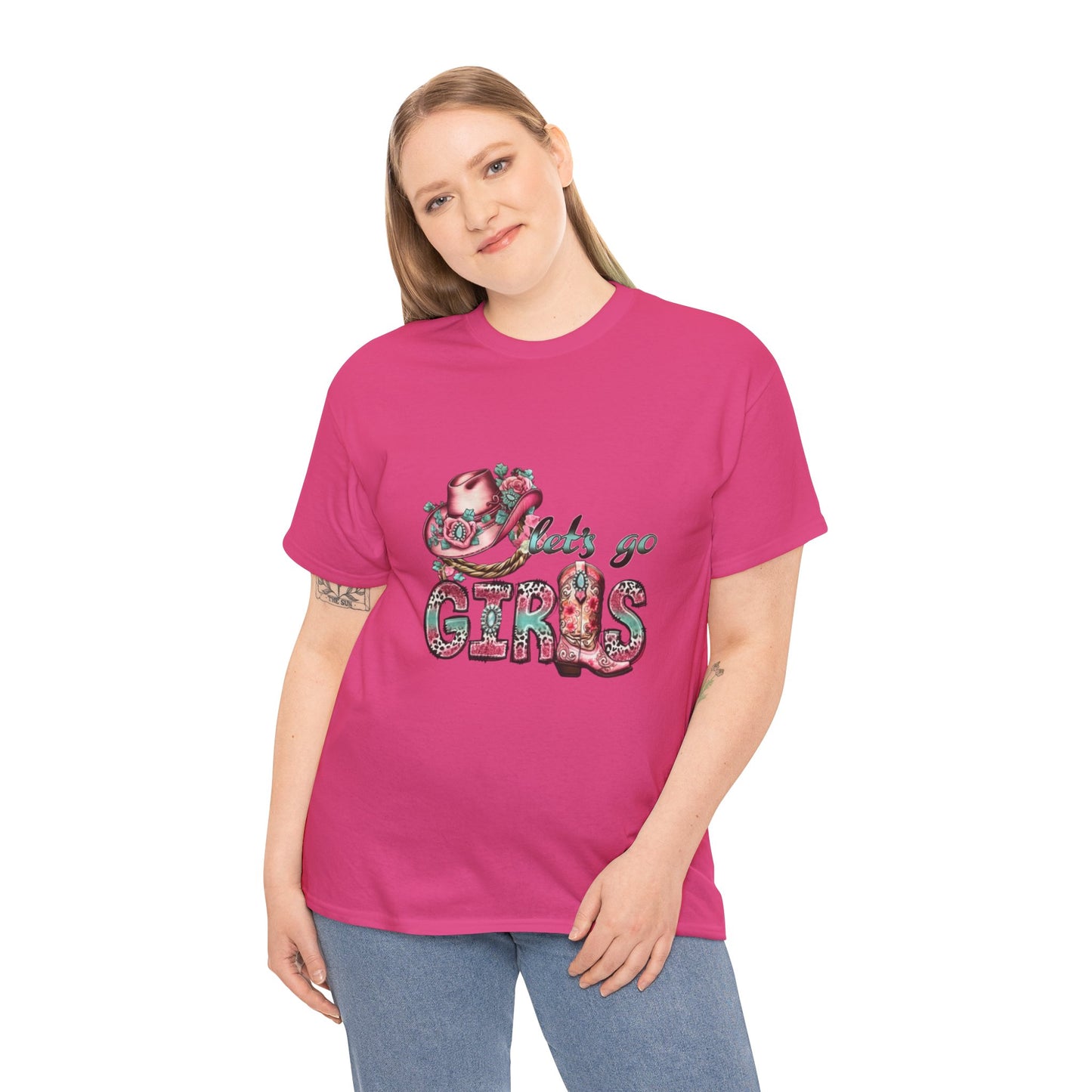 Let's Go Girl's Women's Heavy Cotten T-Shirt