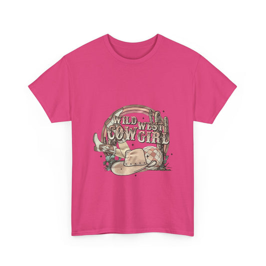 Wild West Cowgirl Women's Heavy Cotton T-Shirt