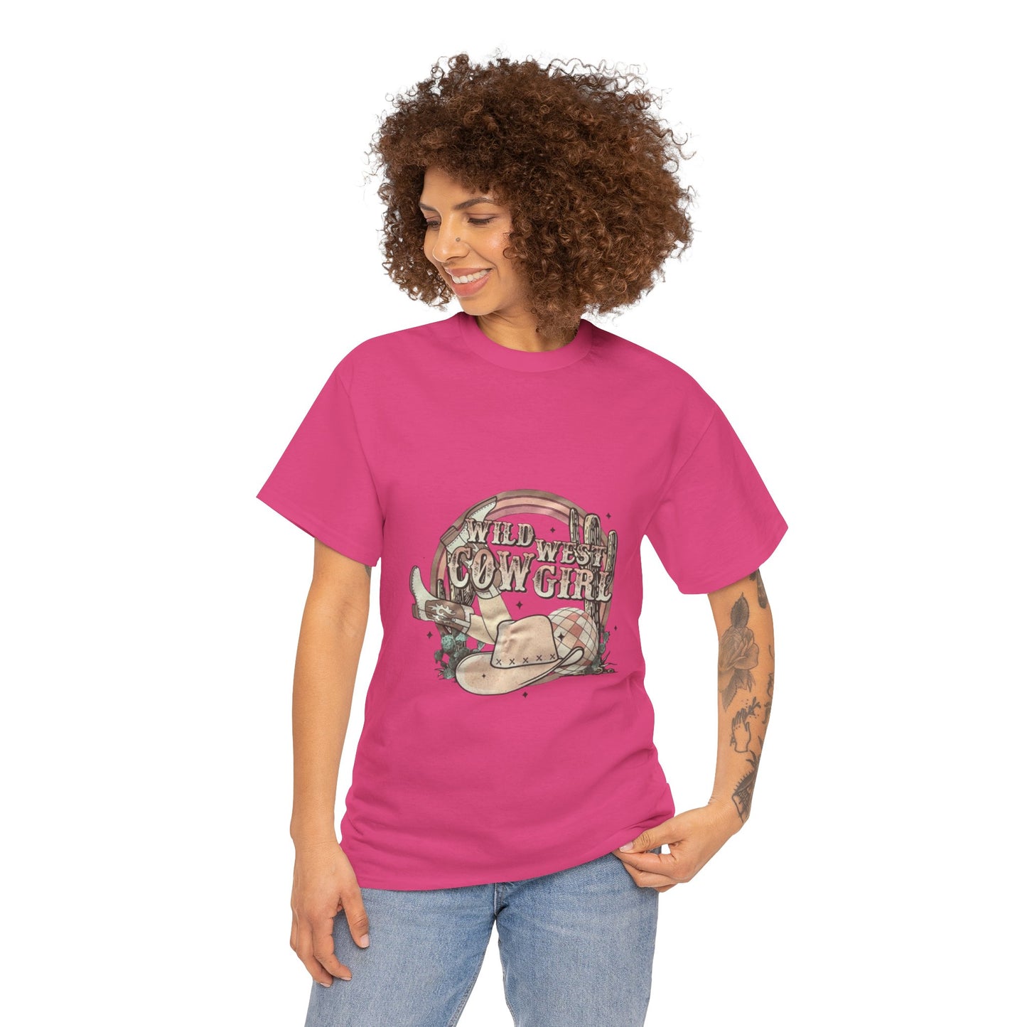 Wild West Cowgirl Women's Heavy Cotton T-Shirt