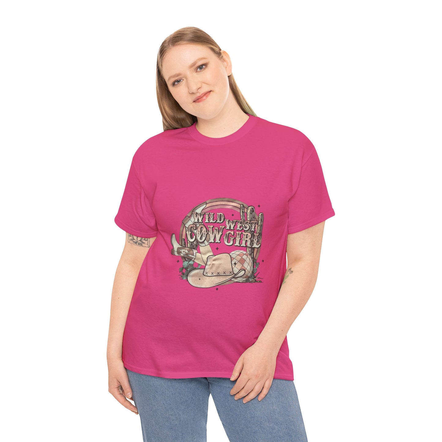 Wild West Cowgirl Women's Heavy Cotton T-Shirt